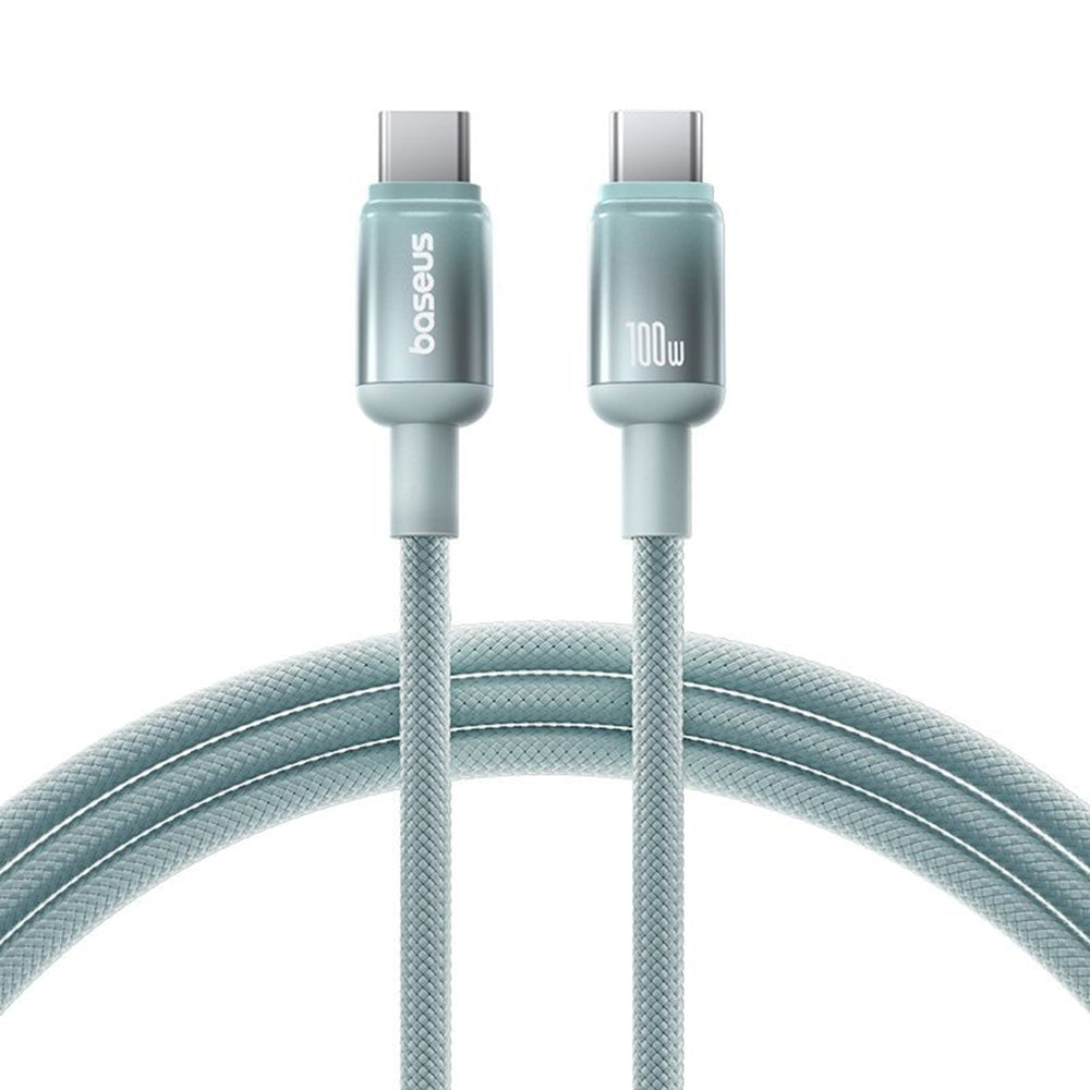 Baseus - Data Cable Discolor (E0420701) - USB-C to USB-C, 100W, 480Mbps, 2m - Blue/Green