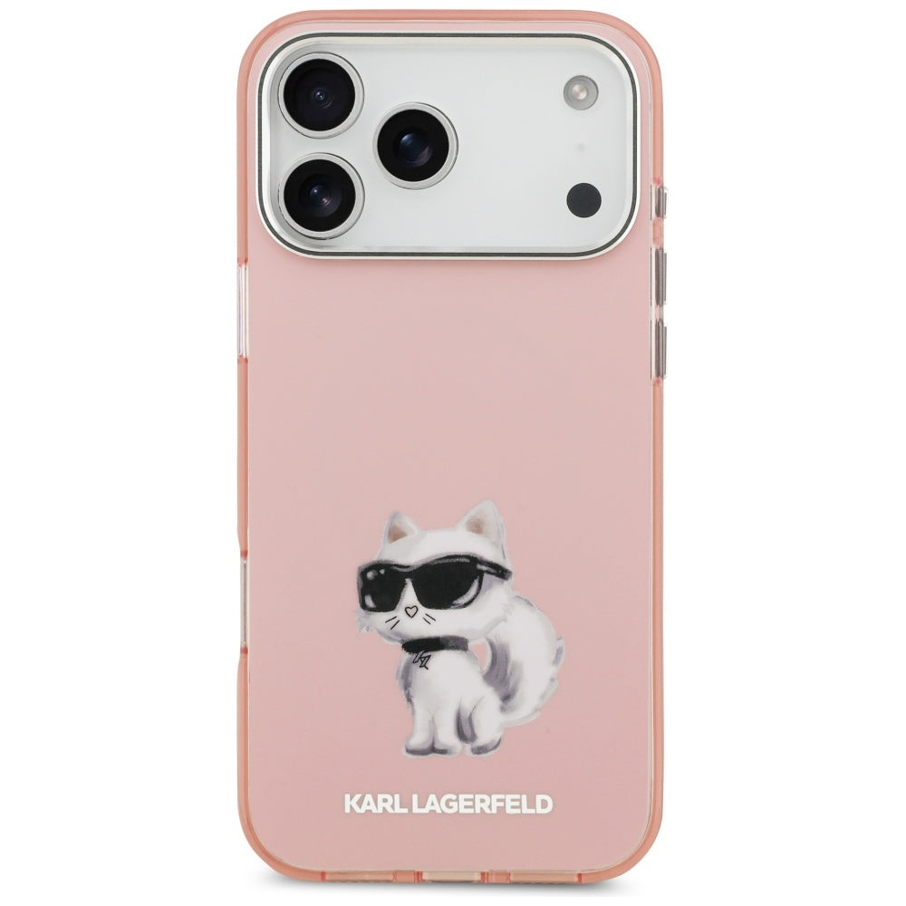 Karl Lagerfeld - IML Aquarelle Choupette & Logo MagSafe (KLHMP17LHMCHAQOP) - iPhone 17 Pro - Pink