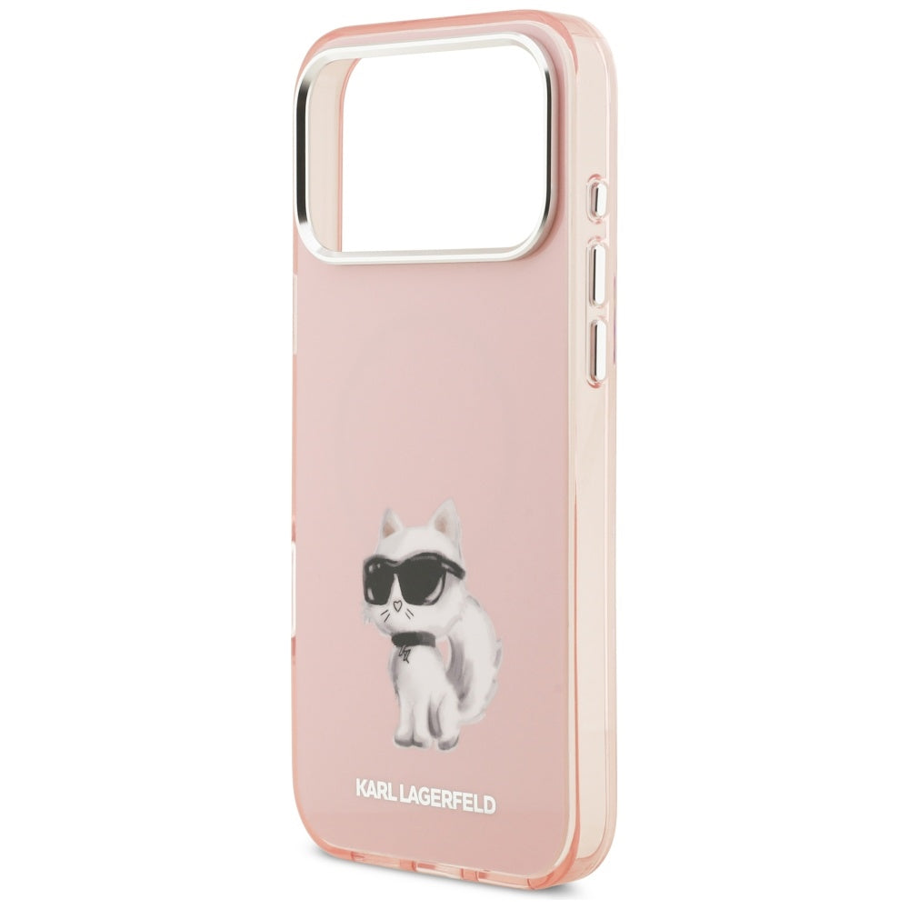 Karl Lagerfeld - IML Aquarelle Choupette & Logo MagSafe (KLHMP17LHMCHAQOP) - iPhone 17 Pro - Pink