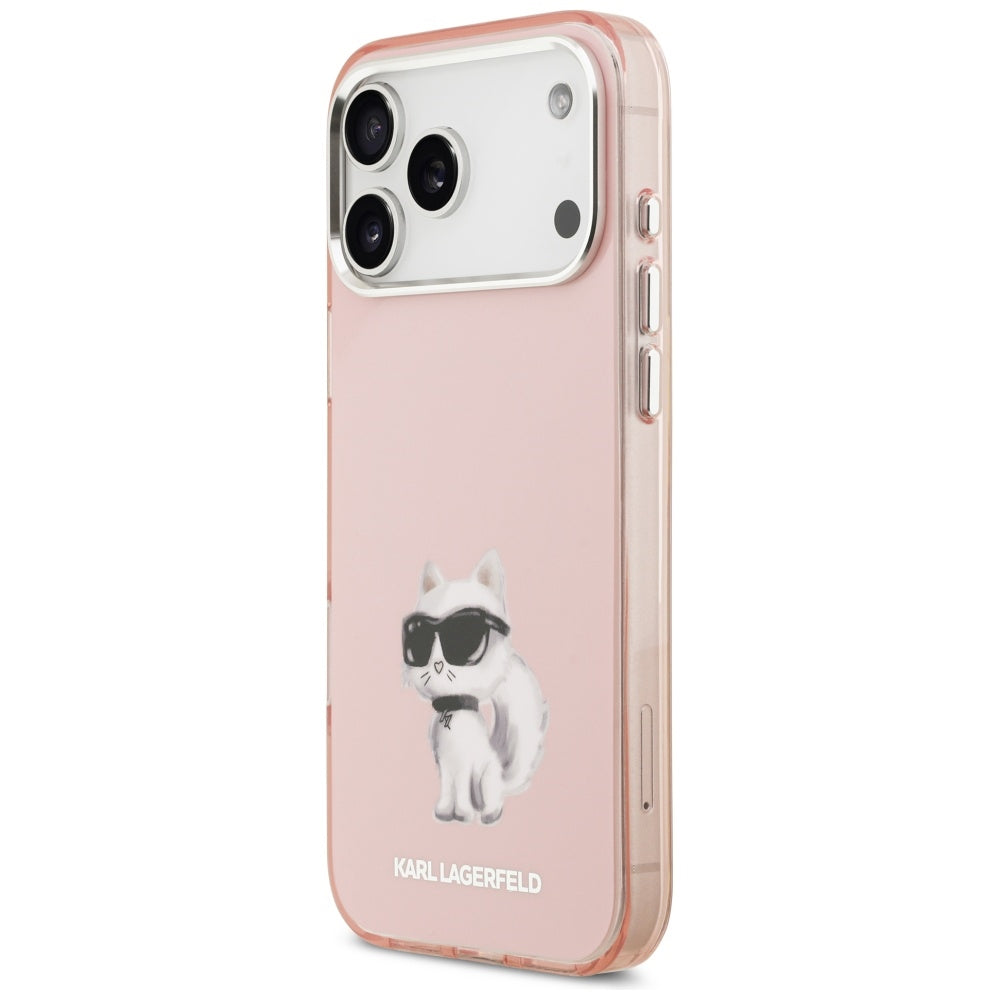 Karl Lagerfeld - IML Aquarelle Choupette & Logo MagSafe (KLHMP17LHMCHAQOP) - iPhone 17 Pro - Pink