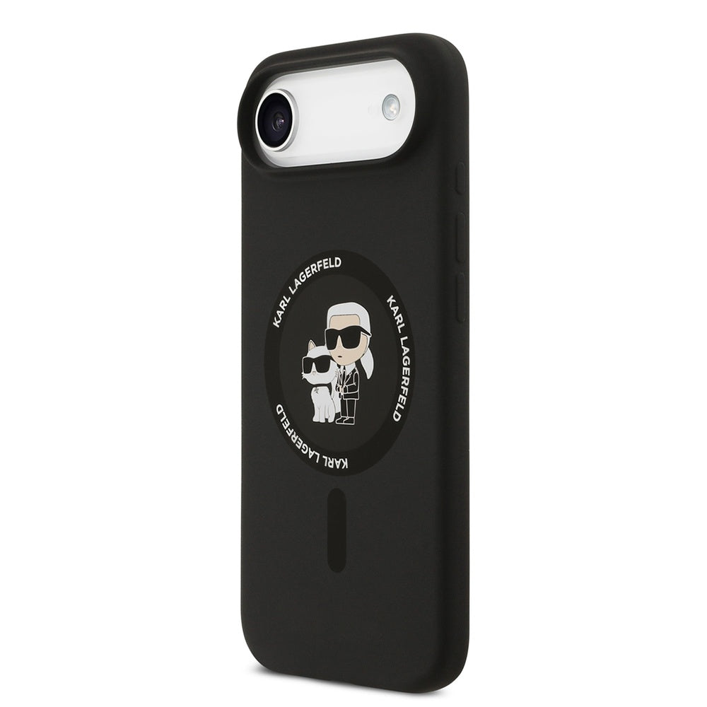 Karl Lagerfeld - Silicone Ring MagSafe (KLHMP17MSCMKCRHK) - iPhone 17 Air - Black Karl&Choupette