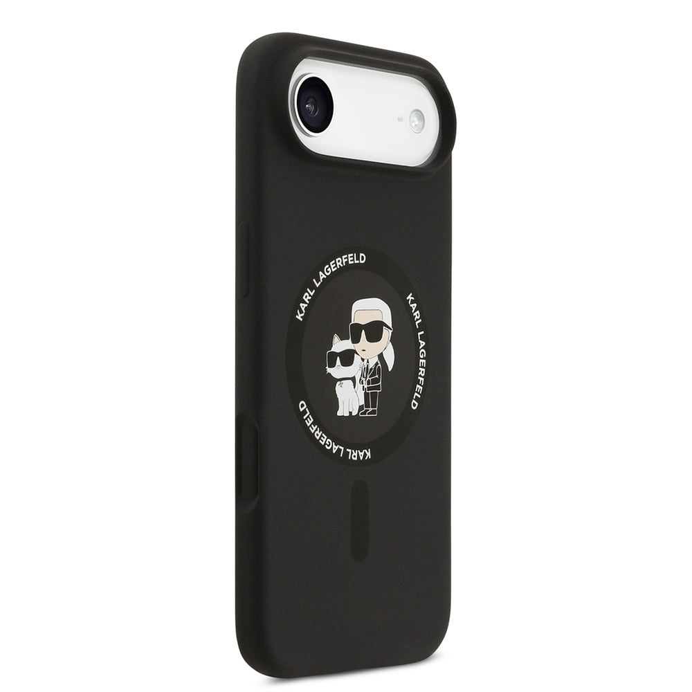 Karl Lagerfeld - Silicone Ring MagSafe (KLHMP17MSCMKCRHK) - iPhone 17 Air - Black Karl&Choupette
