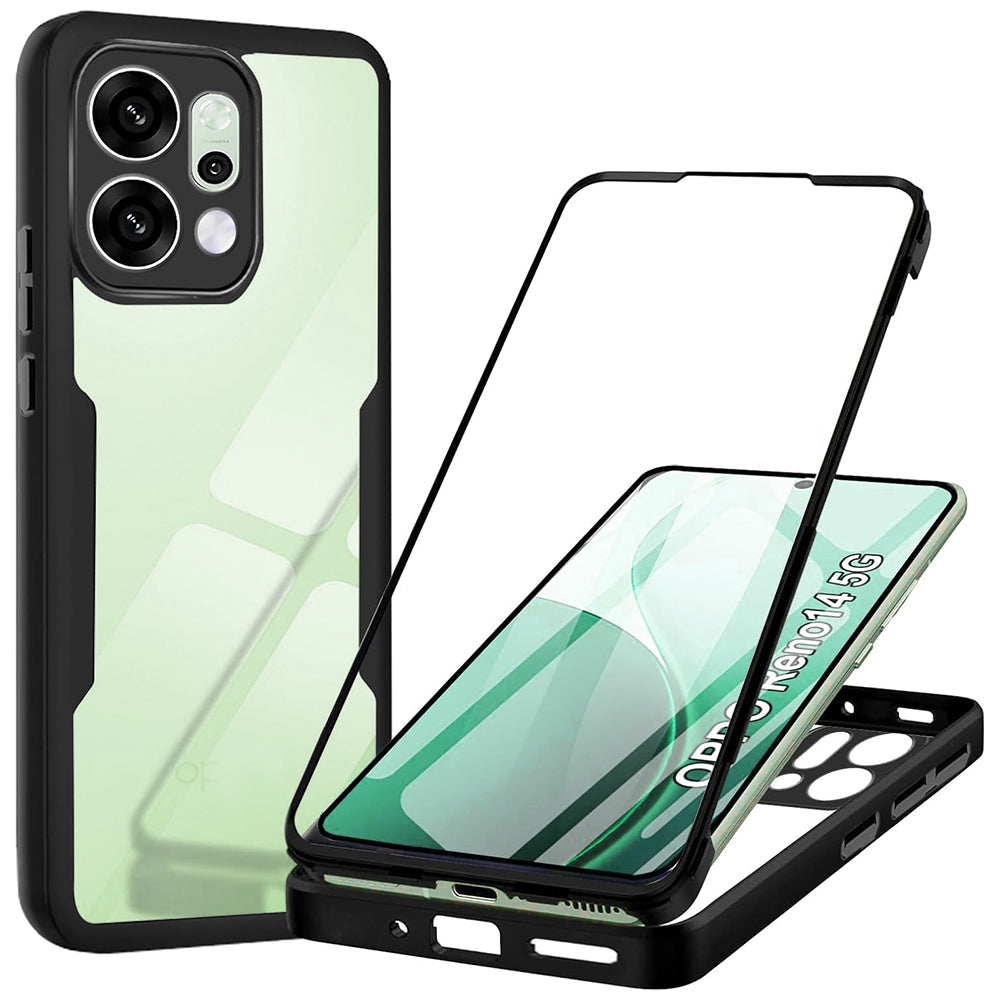 Techsuit - ColorVerse 360 Series + Screen Protector - Oppo Reno14 - Black