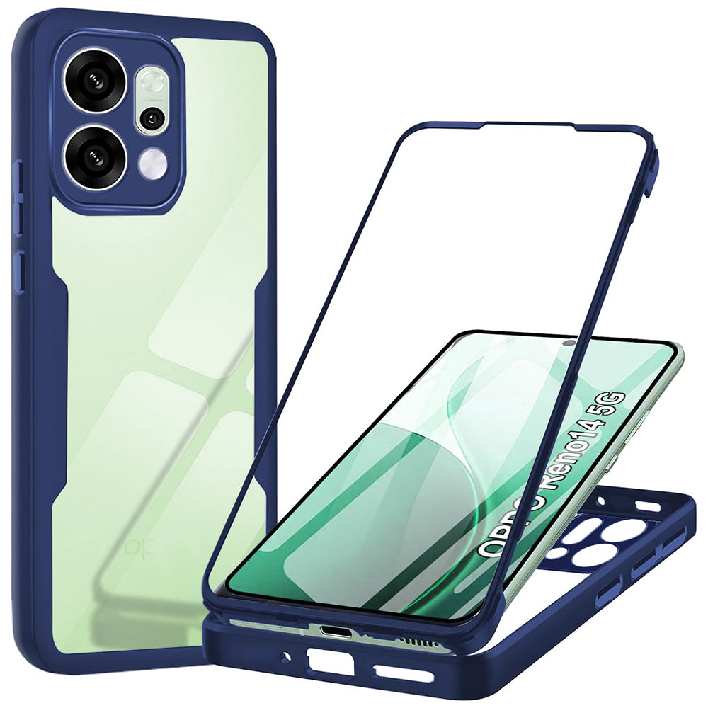 Techsuit - ColorVerse 360 Series + Screen Protector - Oppo Reno14 - Blue