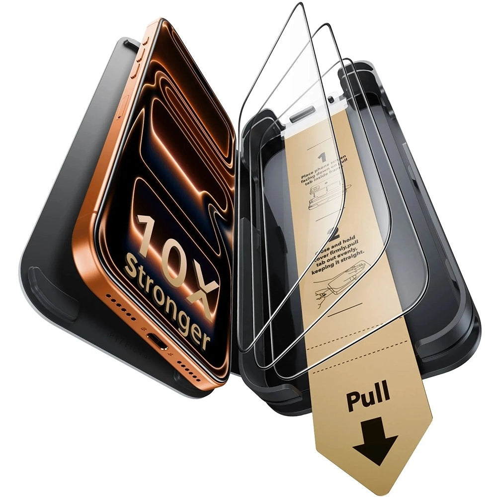 ESR - Corning Gorilla Glass UltraFitâ„¢ (3 pack) - iPhone 17 Pro Max - Black