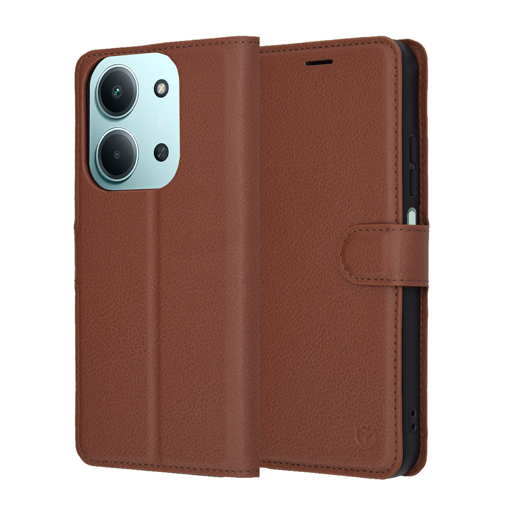 Techsuit - Leather Folio - Xiaomi Redmi 15C 4G / Redmi 15C 5G / Poco C85 4G - Brown