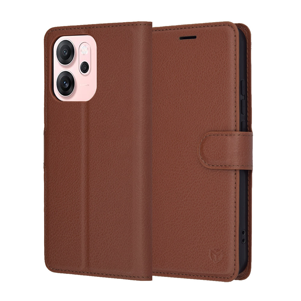 Techsuit - Leather Folio - Oppo Reno14 F / Reno14 FS 5G - Brown