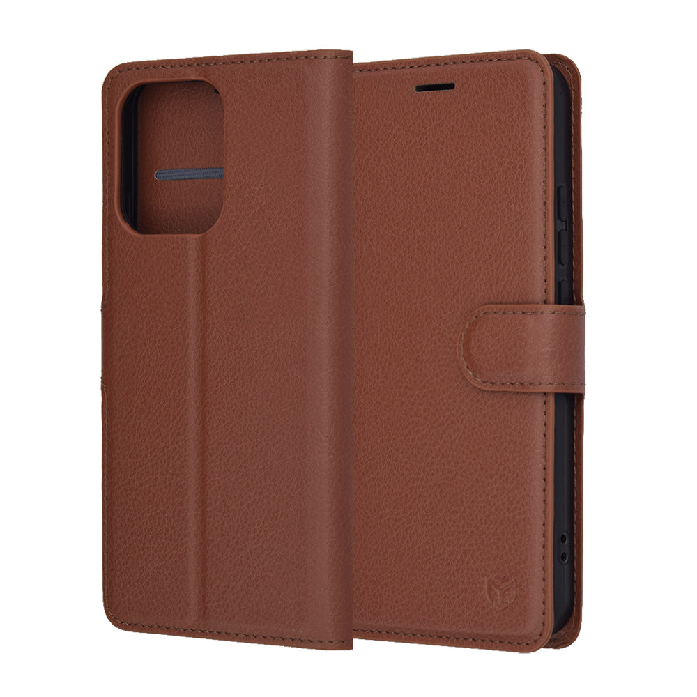Techsuit - Leather Folio - Oppo Reno14 F / Reno14 FS 5G - Brown