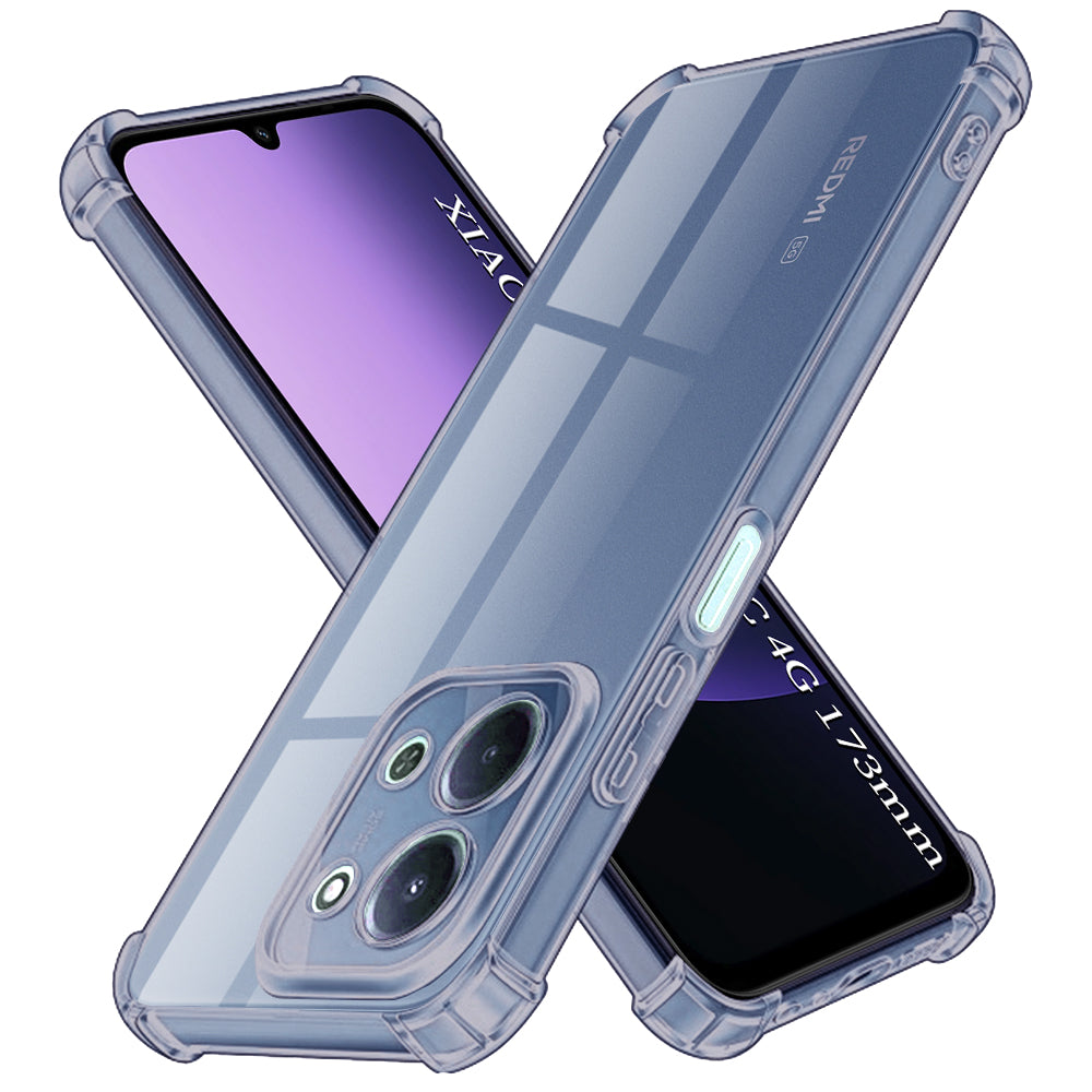 Techsuit - Shockproof Clear Silicone - Xiaomi Redmi 15C 4G / Redmi 15C 5G - Smoke Black