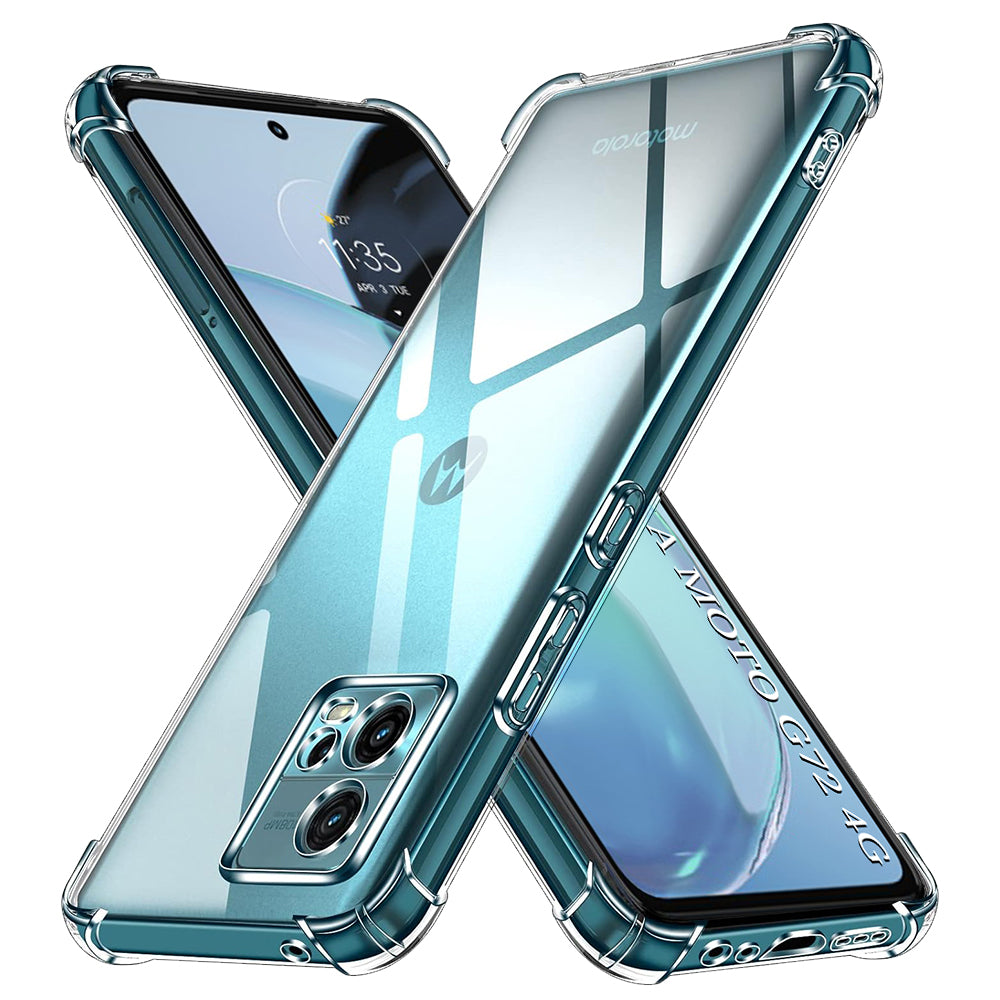 Techsuit - Shockproof Clear Silicone - Motorola Moto G72 - Clear