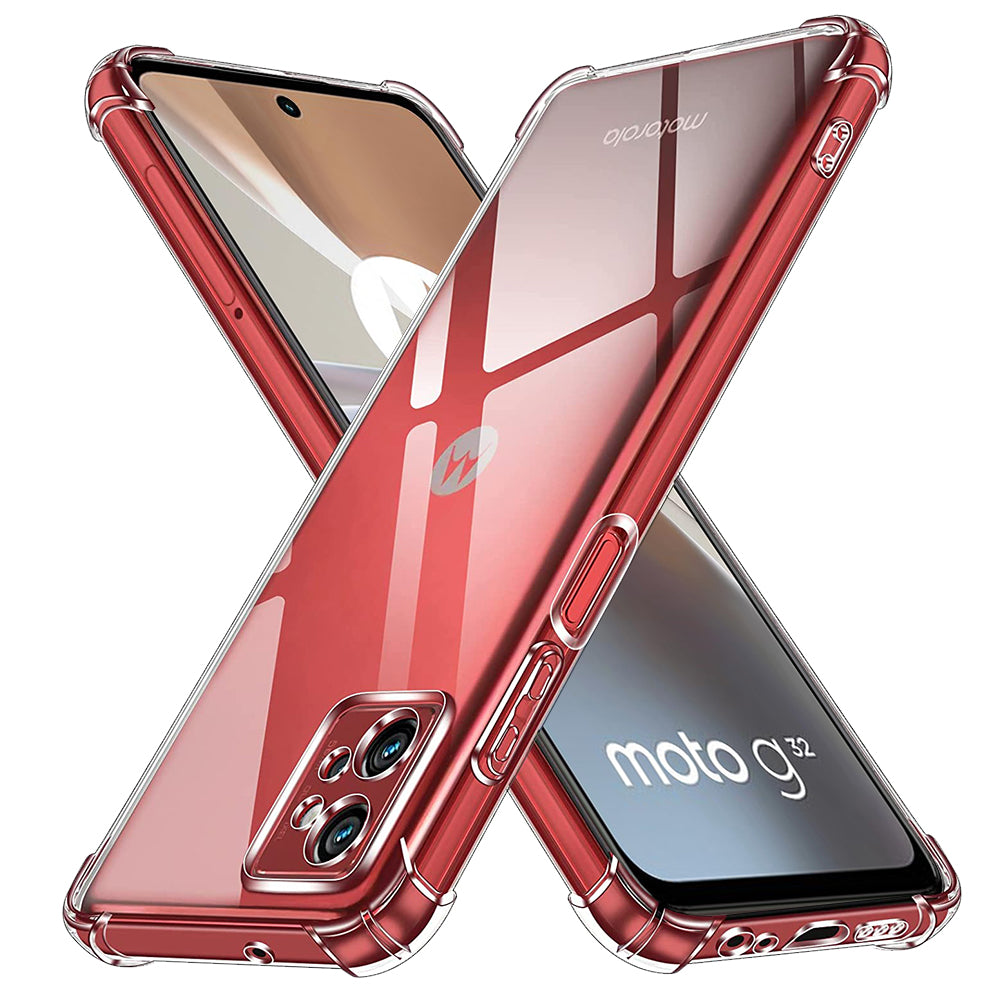 Techsuit - Shockproof Clear Silicone - Motorola Moto G32 - Clear