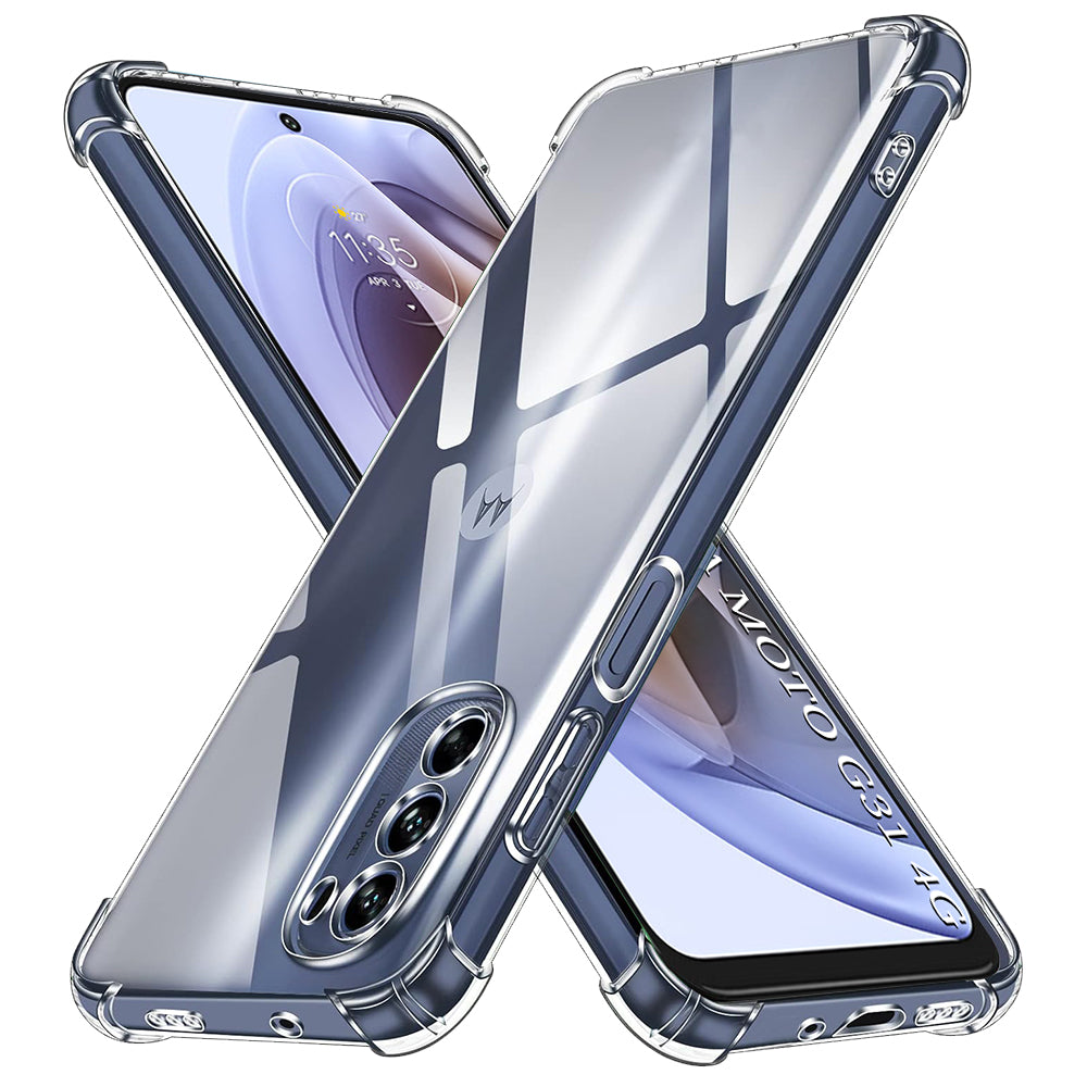 Techsuit - Shockproof Clear Silicone - Motorola Moto G31 / Moto G41 - Clear