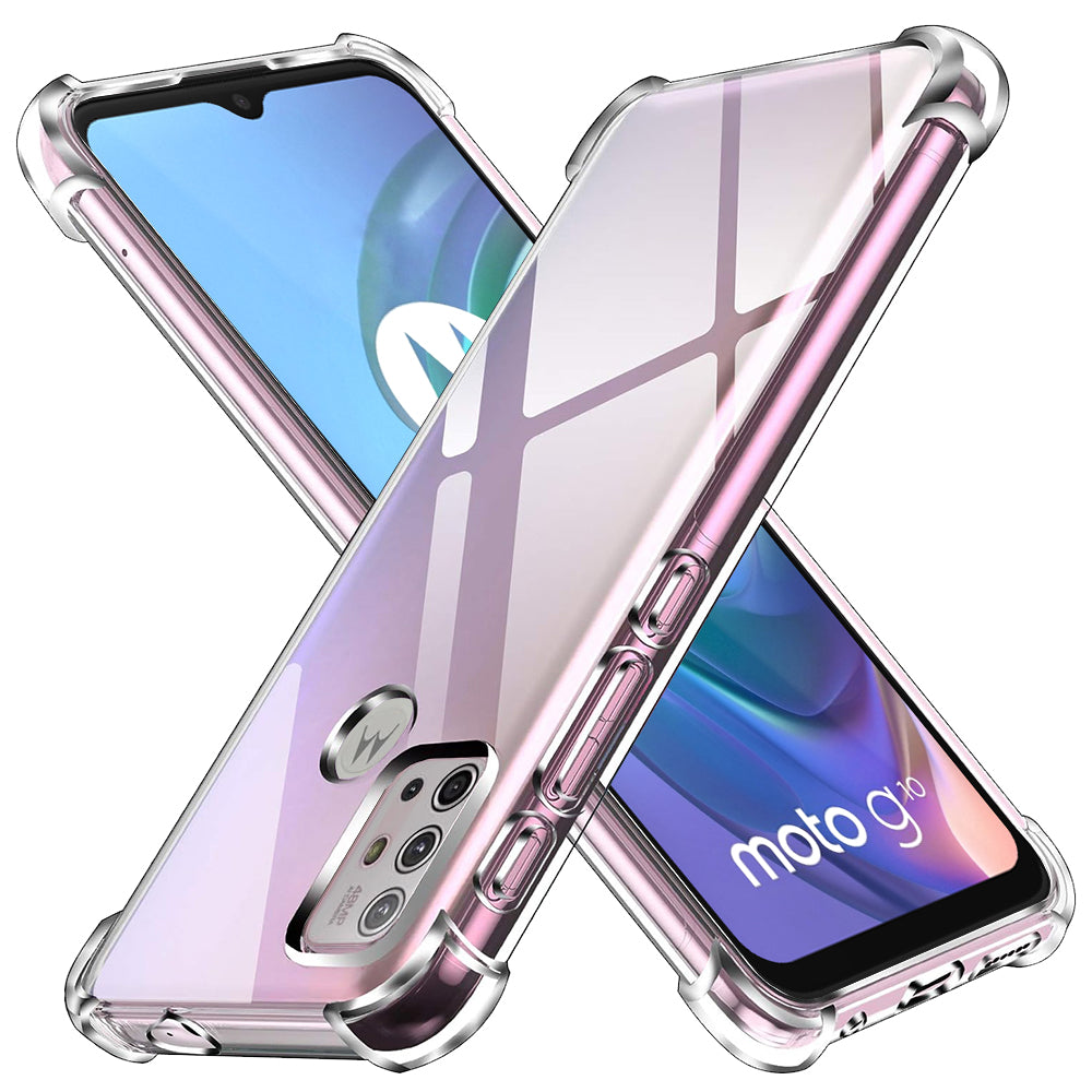 Techsuit - Shockproof Clear Silicone - Motorola Moto G10 / Moto G20 / Moto G30 - Clear