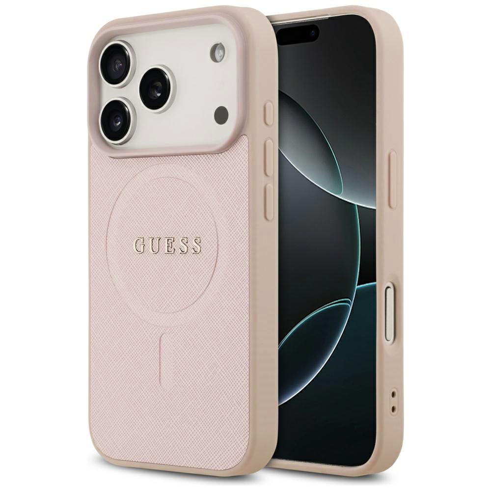 Guess - Saffiano Classic Logo MagSafe (GUHMP17XPSAHMCP) - iPhone 17 Pro Max - Pink