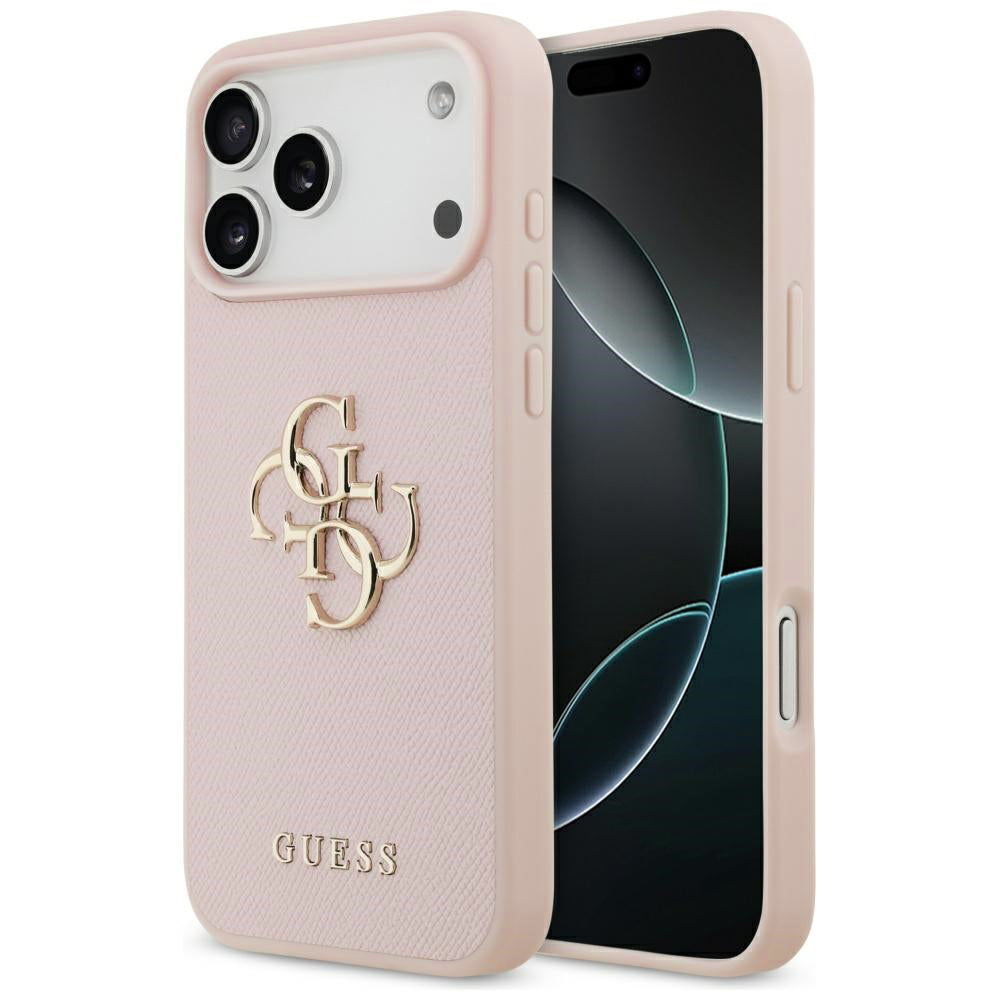 Guess - Hardcase 4G Grained Big and Classic Logo (GUHCP17XPGT4MBP) - iPhone 17 Pro Max - Pink