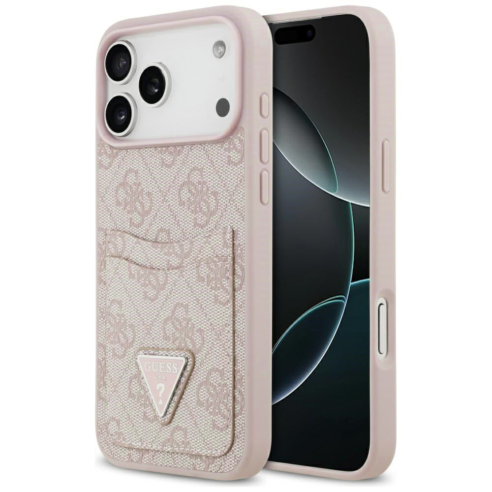 Guess - Hardcase 4G Double Card Triangle (GUHCP17LP4TPP) - iPhone 17 Pro - Pink