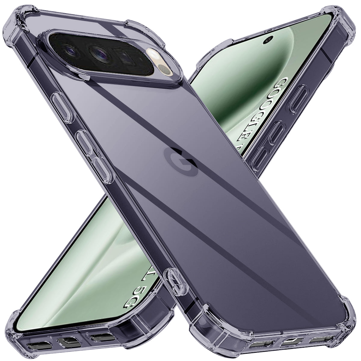 Techsuit - Shockproof Clear Silicone - Google Pixel 10 Pro XL - Smoke Black