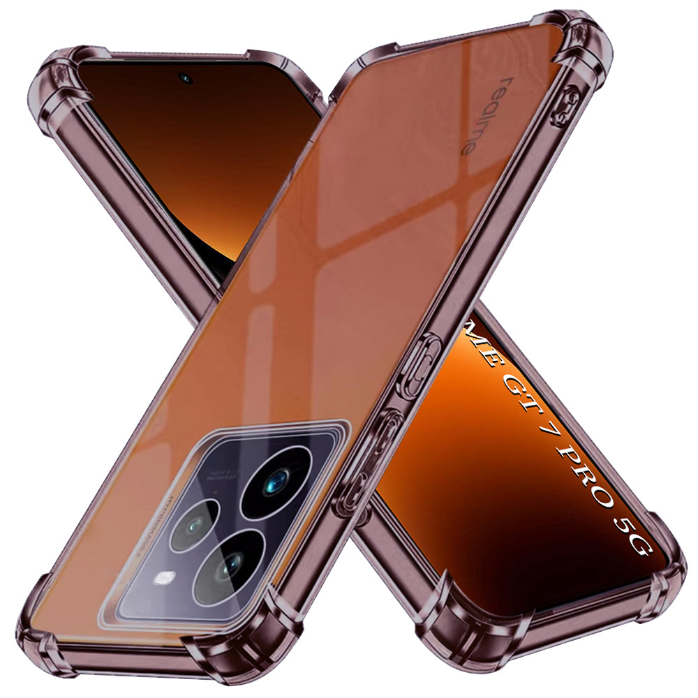 Techsuit - Shockproof Clear Silicone - Realme GT 7 Pro - Smoke Black