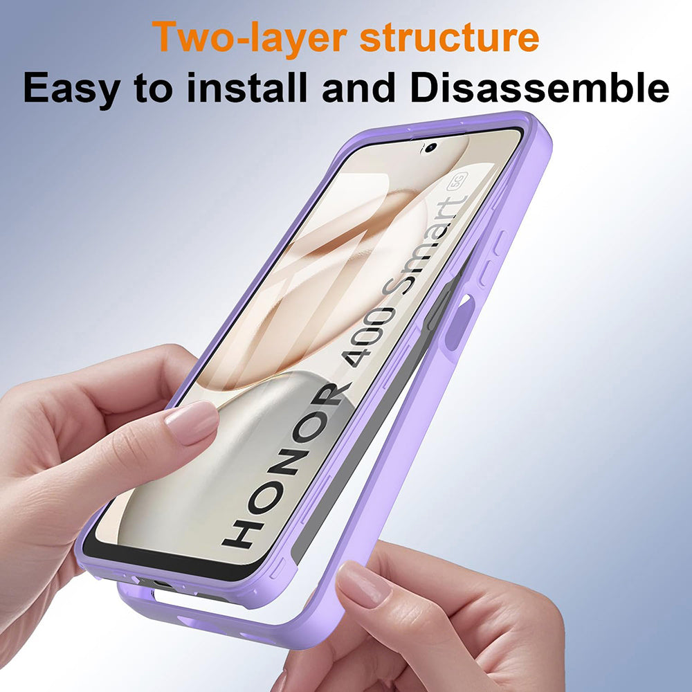 Techsuit - ColorVerse 360 Series + Screen Protector - Honor 400 Smart 5G / 400 Smart 4G / X7d 4G - Purple