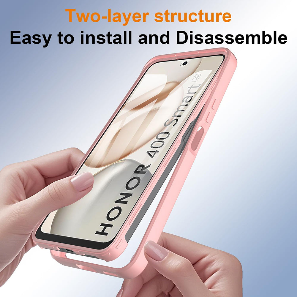 Techsuit - ColorVerse 360 Series + Screen Protector - Honor 400 Smart 5G / 400 Smart 4G / X7d 4G - Pink