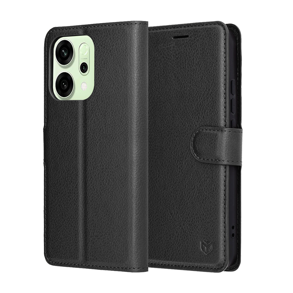 Techsuit - Leather Folio - Oppo Reno14 - Black