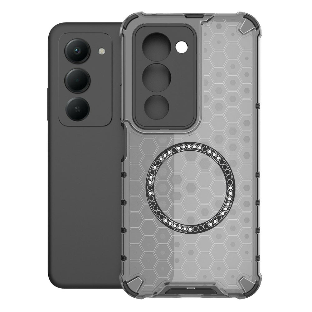 Techsuit - HoneyComb Shield MagSafe - Xiaomi Redmi 15 4G / Redmi 15 5G - Black