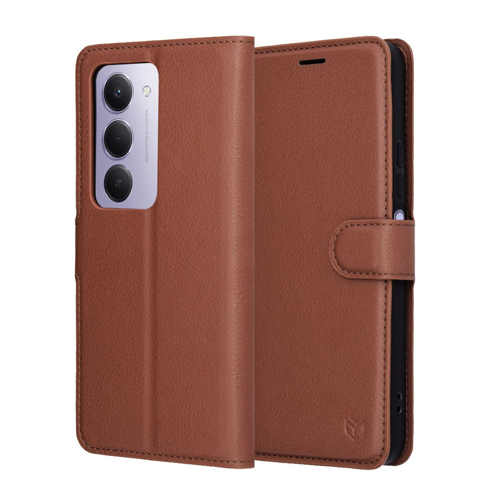 Techsuit - Leather Folio - Xiaomi Redmi 15 4G / Redmi 15 5G - Brown