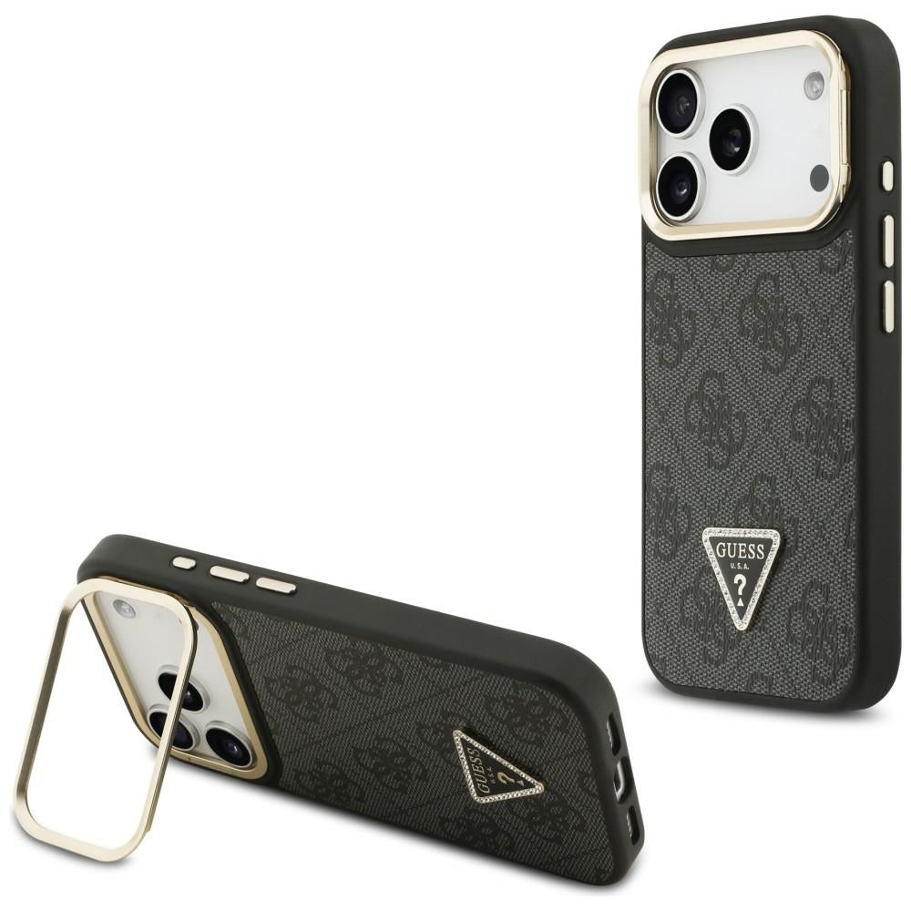 Guess - Hardcase 4G Triangle Logo MagSafe with Stand Camera (GUHMP17XPCS4GPTK) - iPhone 17 Pro Max - Black