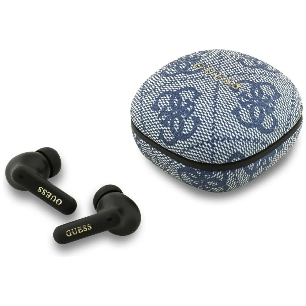 Guess - Wireless Earbuds 4G Classic Metal Logo (GUTWST3P4EGB) - Bluetooth V5.4, TWS, ENC Technology, 250mAh - Blue