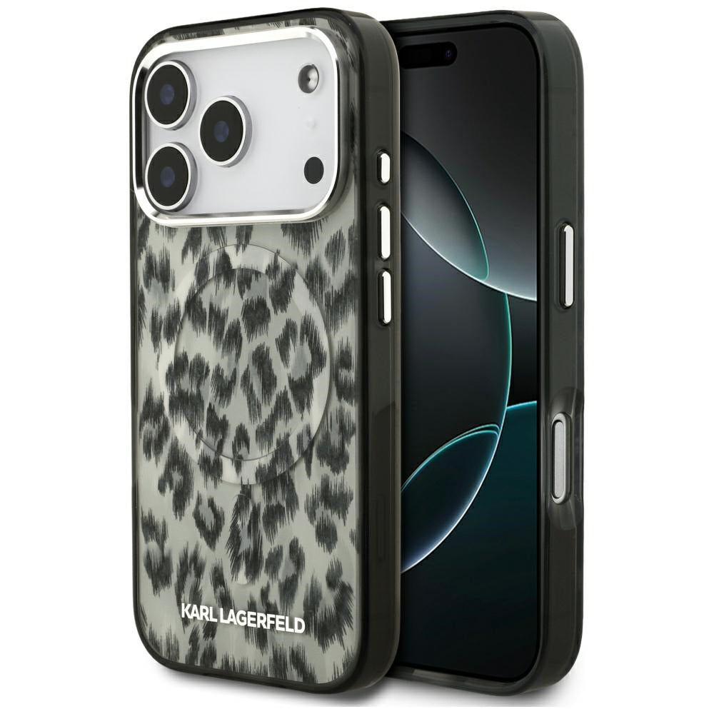 Karl Lagerfeld - IML Leopard Pattern MagSafe (KLHMP17LHDLEOICW) - iPhone 17 Pro - Brown