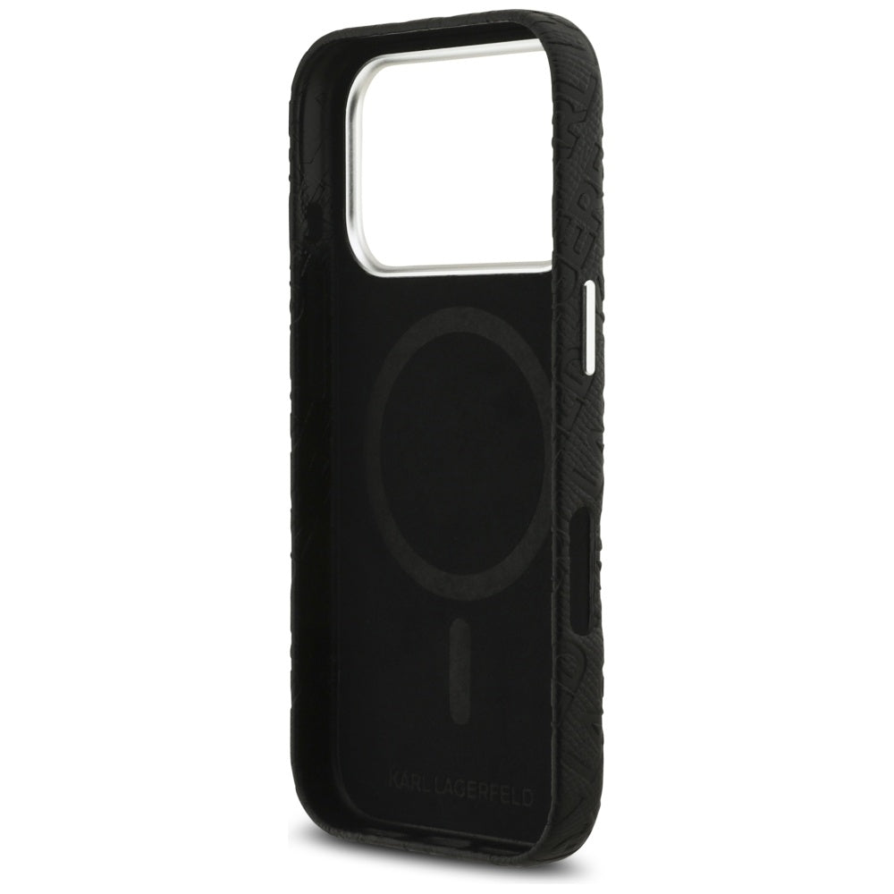 Karl Lagerfeld - Hardcase FW Stamped Karl MagSafe (KLHMP17LPGKLFOFK) - iPhone 17 Pro - Black