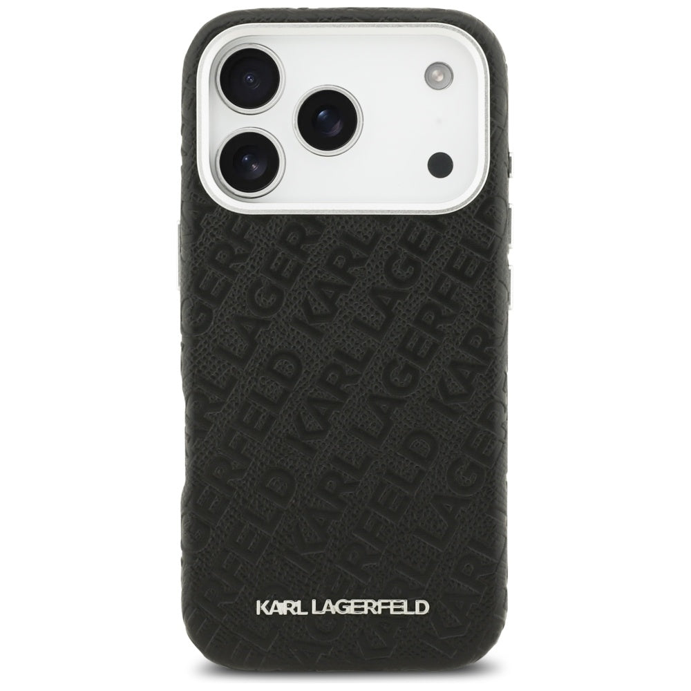 Karl Lagerfeld - Hardcase FW Stamped Karl MagSafe (KLHMP17LPGKLFOFK) - iPhone 17 Pro - Black