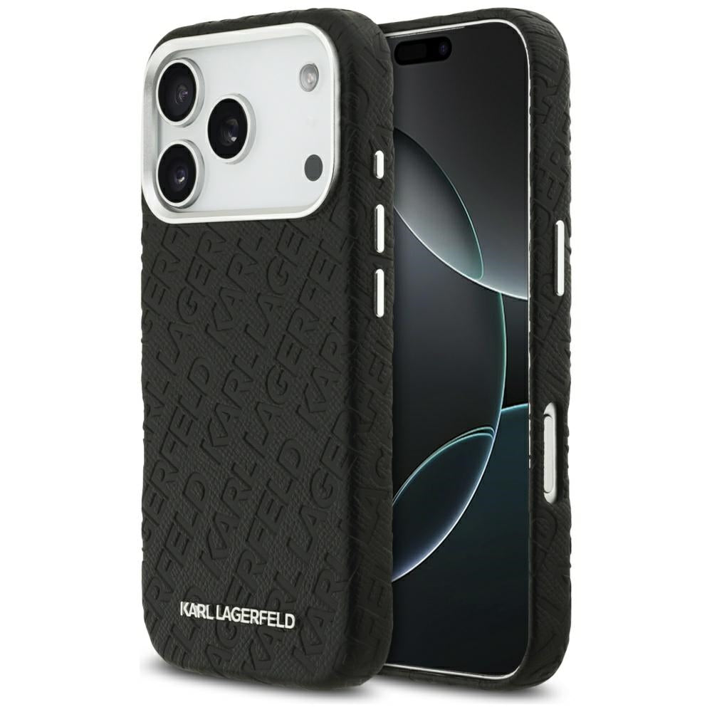 Karl Lagerfeld - Hardcase FW Stamped Karl MagSafe (KLHMP17LPGKLFOFK) - iPhone 17 Pro - Black