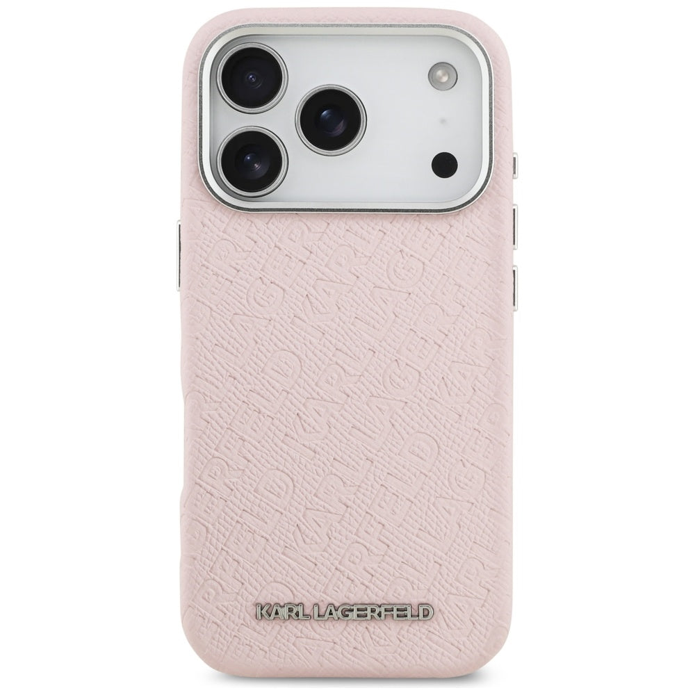 Karl Lagerfeld - Hardcase FW Stamped Karl MagSafe (KLHMP17LPGKLFOFP) - iPhone 17 Pro - Pink