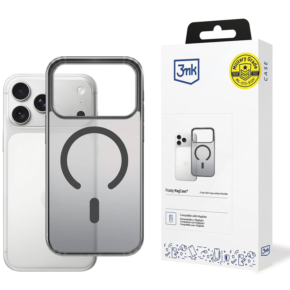 3mk - Frosty MagCase - iPhone 17 Pro Max - Black