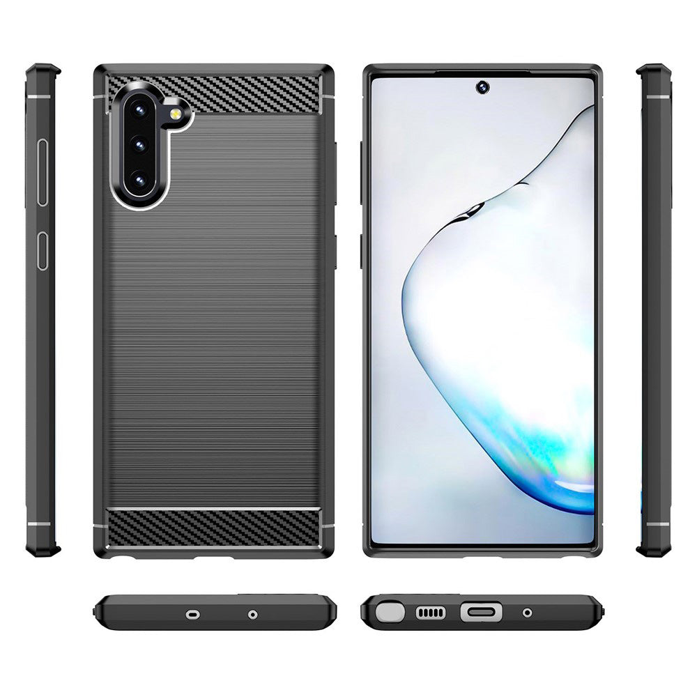 Techsuit - Carbon Silicone - Galaxy Note 10 4G / Note 10 5G - Black