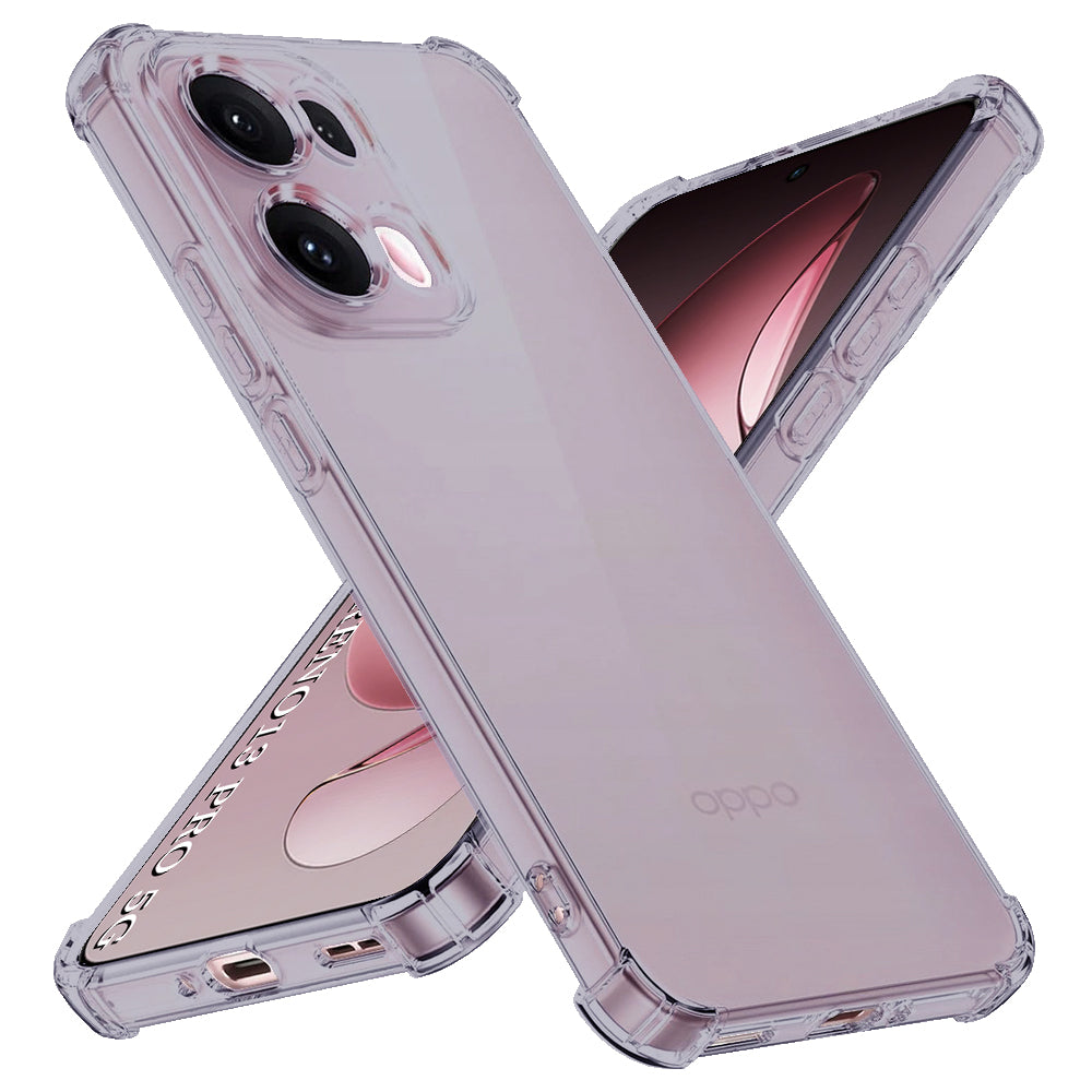 Techsuit - Shockproof Clear Silicone - Oppo Reno13 Pro - Smoke Black