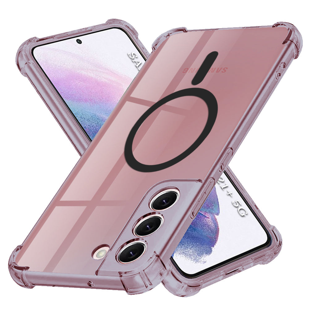 Techsuit - Shockproof Clear Silicone MagSafe - Galaxy S21 Plus 5G - Smoke Black