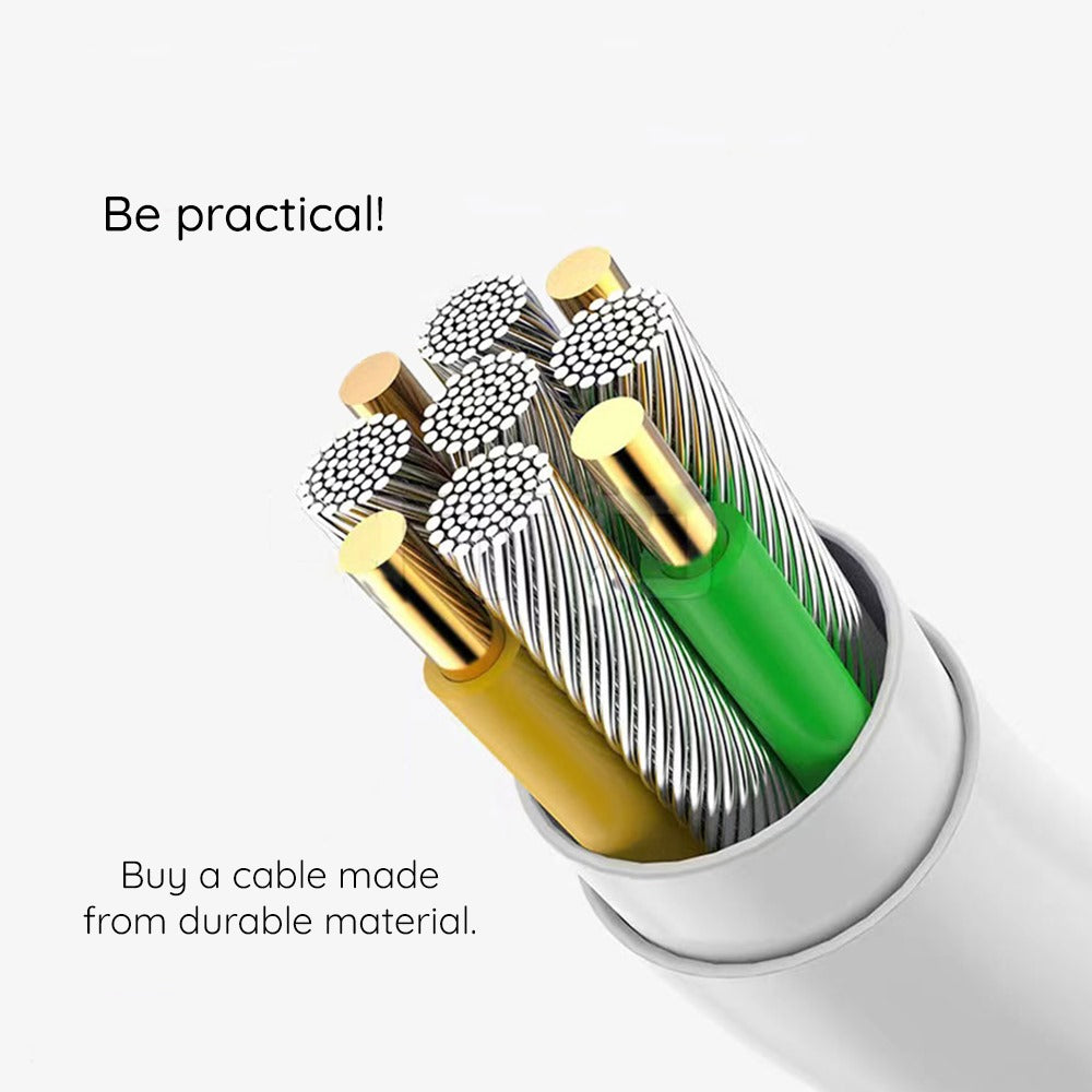 Borofone - Data Cable Beneficio Series (BX110) - Premium Line, Type-C to Type-C, High-quality, Fast Charging, 60W, 1m - White