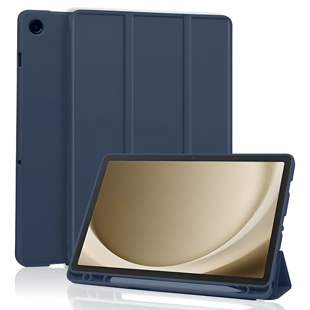 Techsuit - Flex Trifold (with Pencil Holder) - Galaxy Tab A11 Plus / A9 Plus - Dark Blue