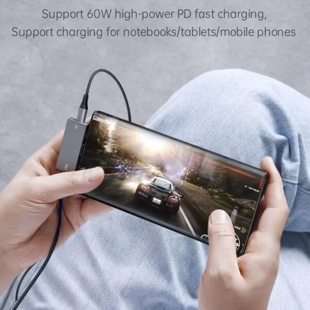 Mcdodo - Audio Adapter (CA-7670) - Type-C to 2x Type-C, PD60W Fast charge, Hi-Res, DAC chip, Suport Call Function - Black