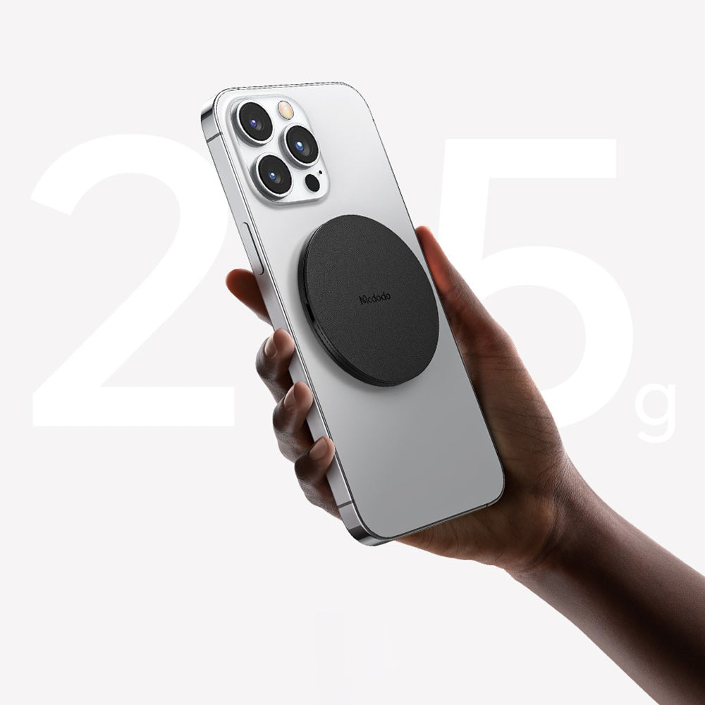 Mcdodo - Foldable Magnetic Phone Stand (MR-7910) - with Multi-Angle Support, Leather - Black