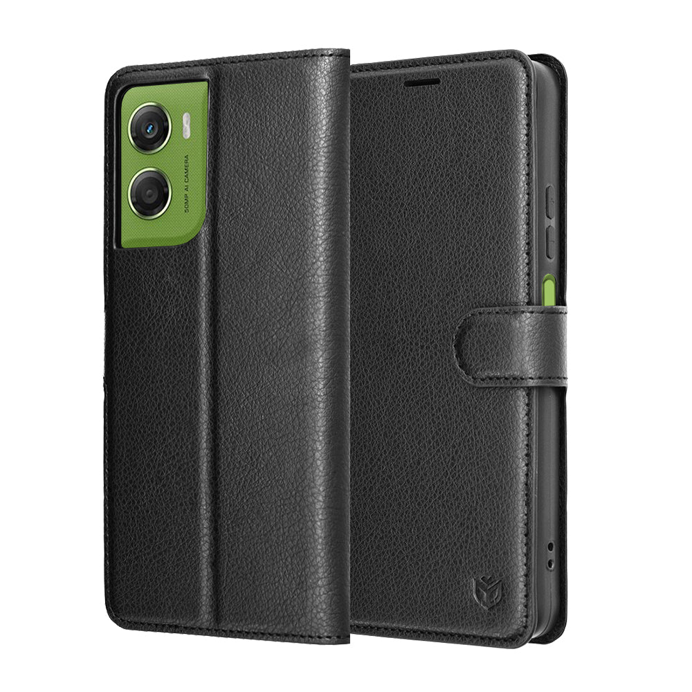 Techsuit - Leather Folio - Motorola Moto G06 - Black