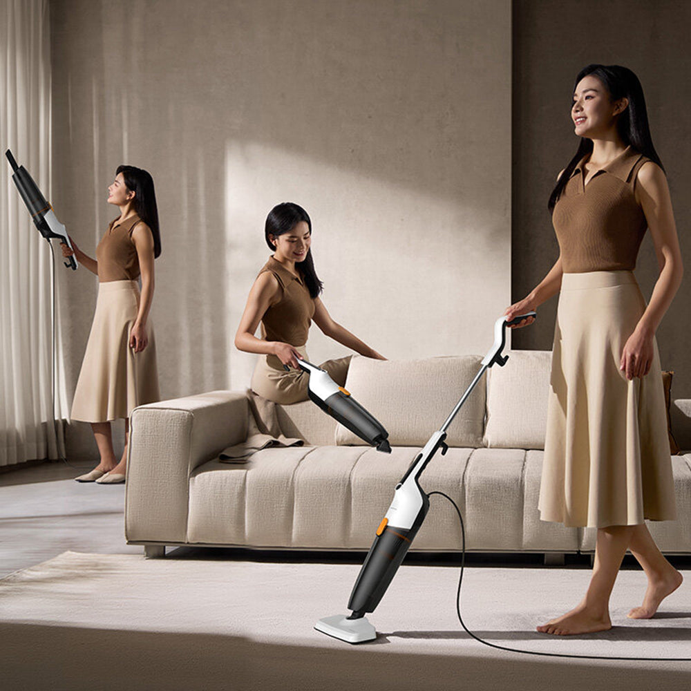 Deerma - Vacuum Cleaner (DX170) - with HEPA Filter Anti-mite, 2in1, 17kPa, 600W, 1.2l, 85dB - White