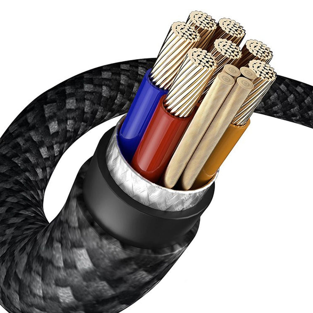 Lito - Data Cable Transparent (LD01) - Type-C to Lightning, Fast Charging 27W, Braided, Gold Plated Interface, 1.2m - Black