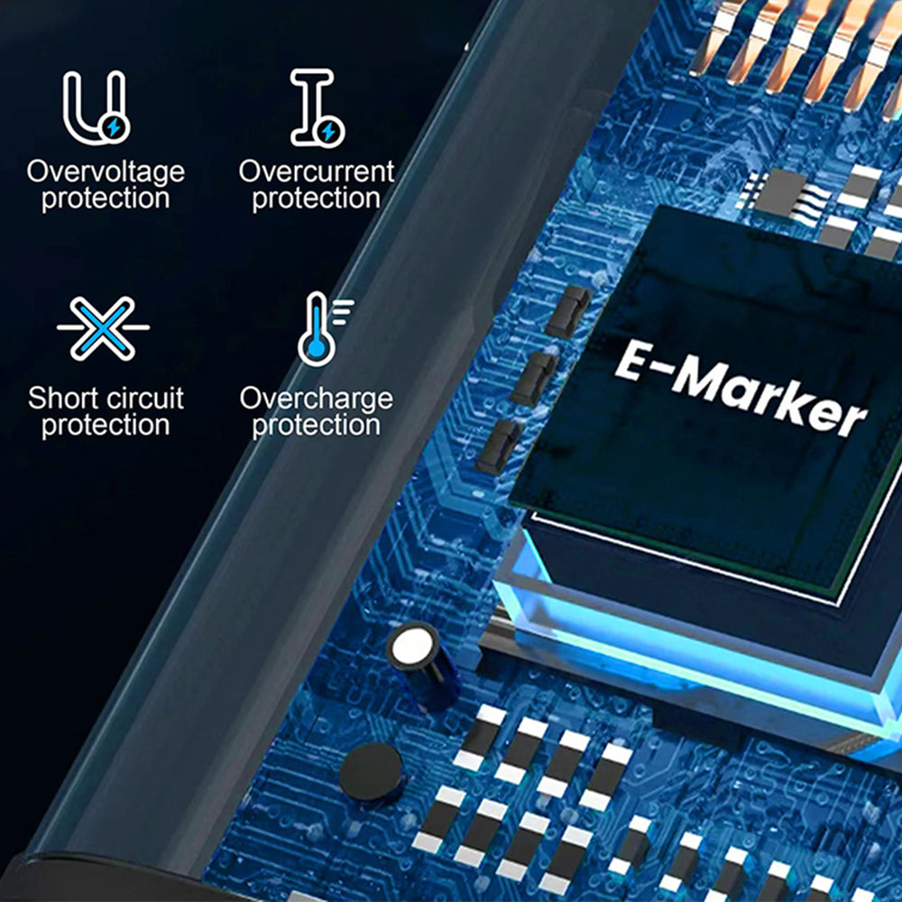 Lito - Data Cable (LD09CL) - Lightning to Type-C, 36W High Speed Charging, LED Display, 1.2m - Black