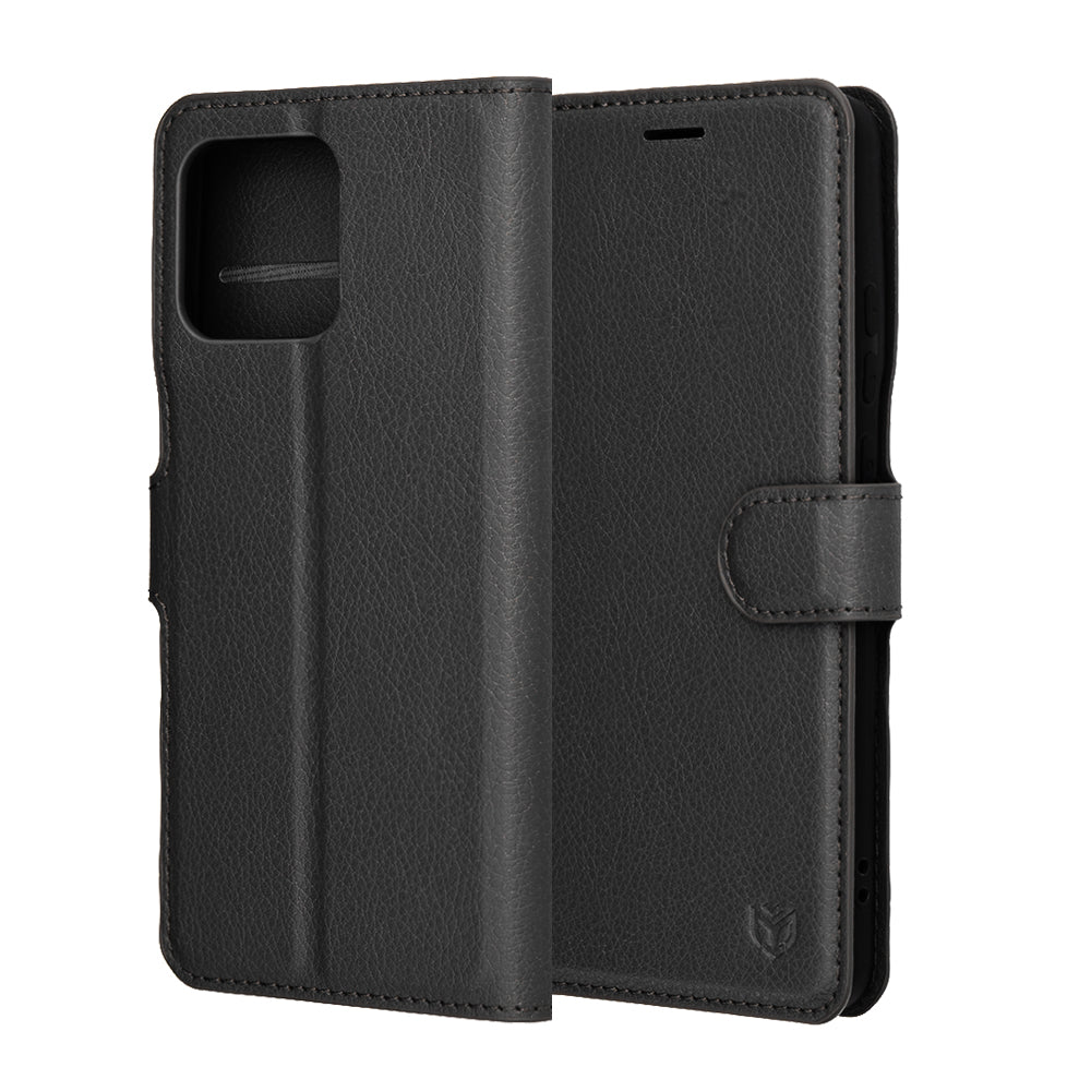 Techsuit - Leather Folio - Motorola Edge 70 - Black