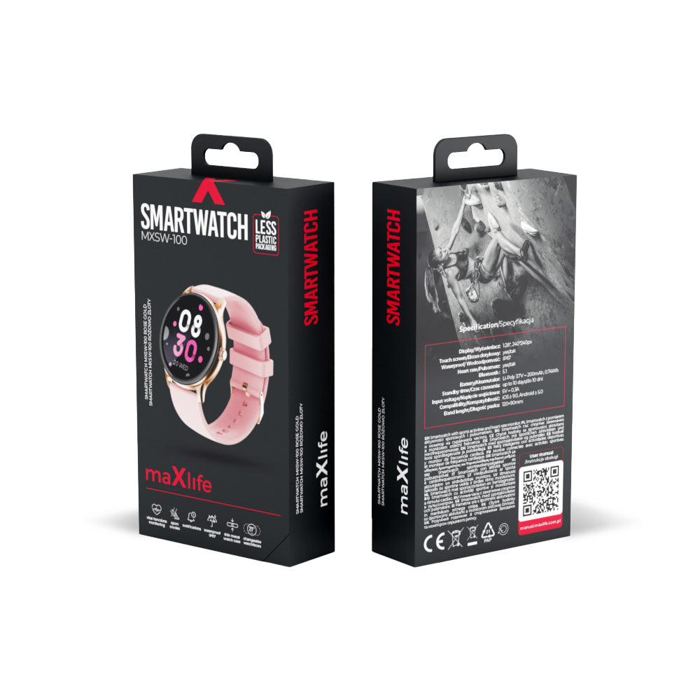 Maxlife Smartwatch MXSW-100 Rose Gold