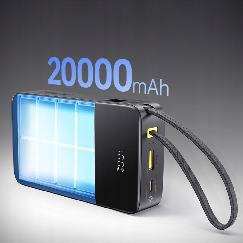 Baseus EnerFill Bipow2 Pro Power Bank 20000mAh 22.5W με Θύρα USB-A και Θύρα USB-C Cosmic Black