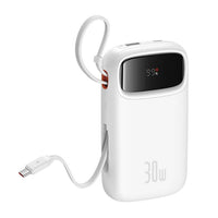 Baseus QPow 2 20000mAh 30W powerbank με 2x USB-C (λευκό)